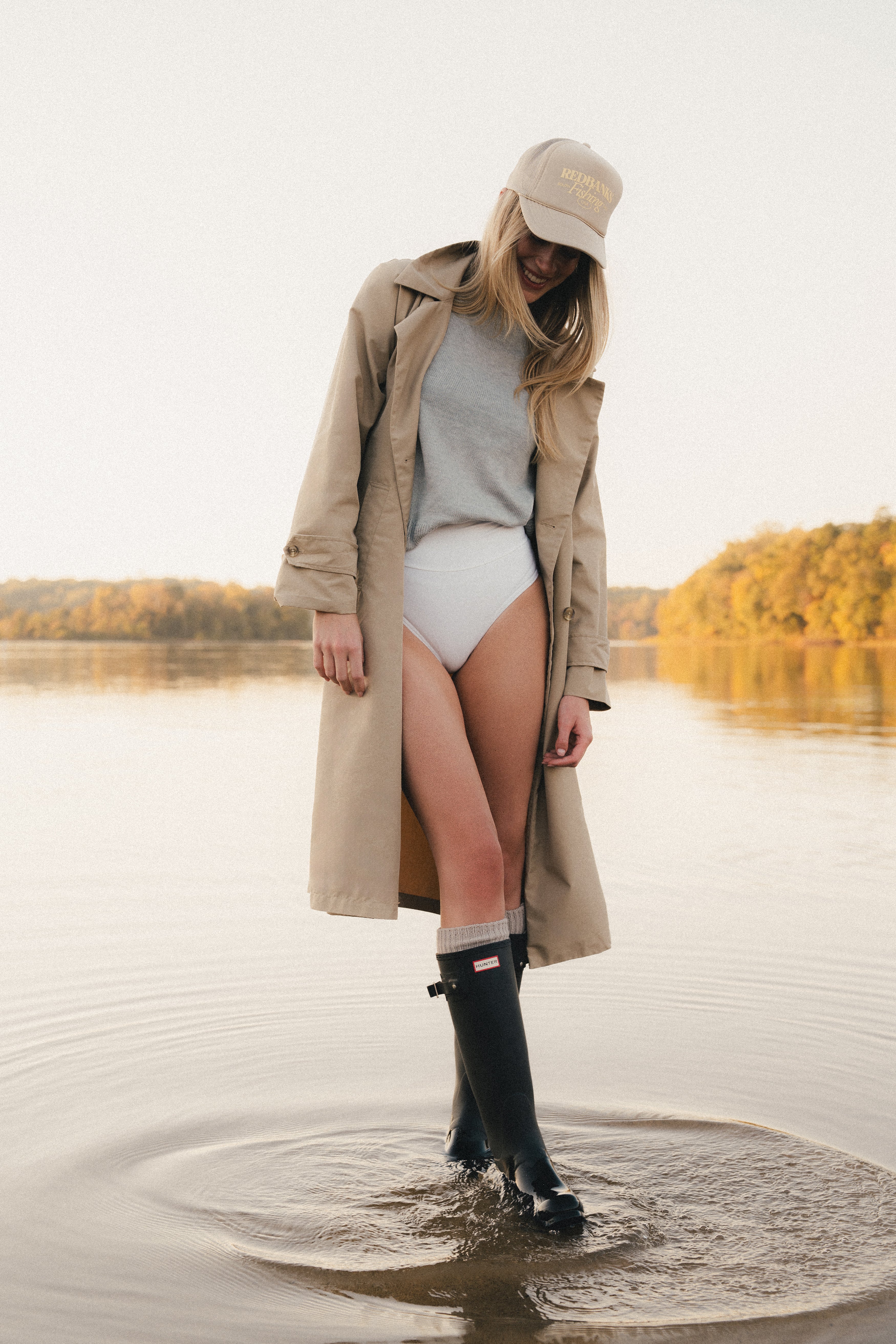 Redbanks Fishing Beige Foam Trucker